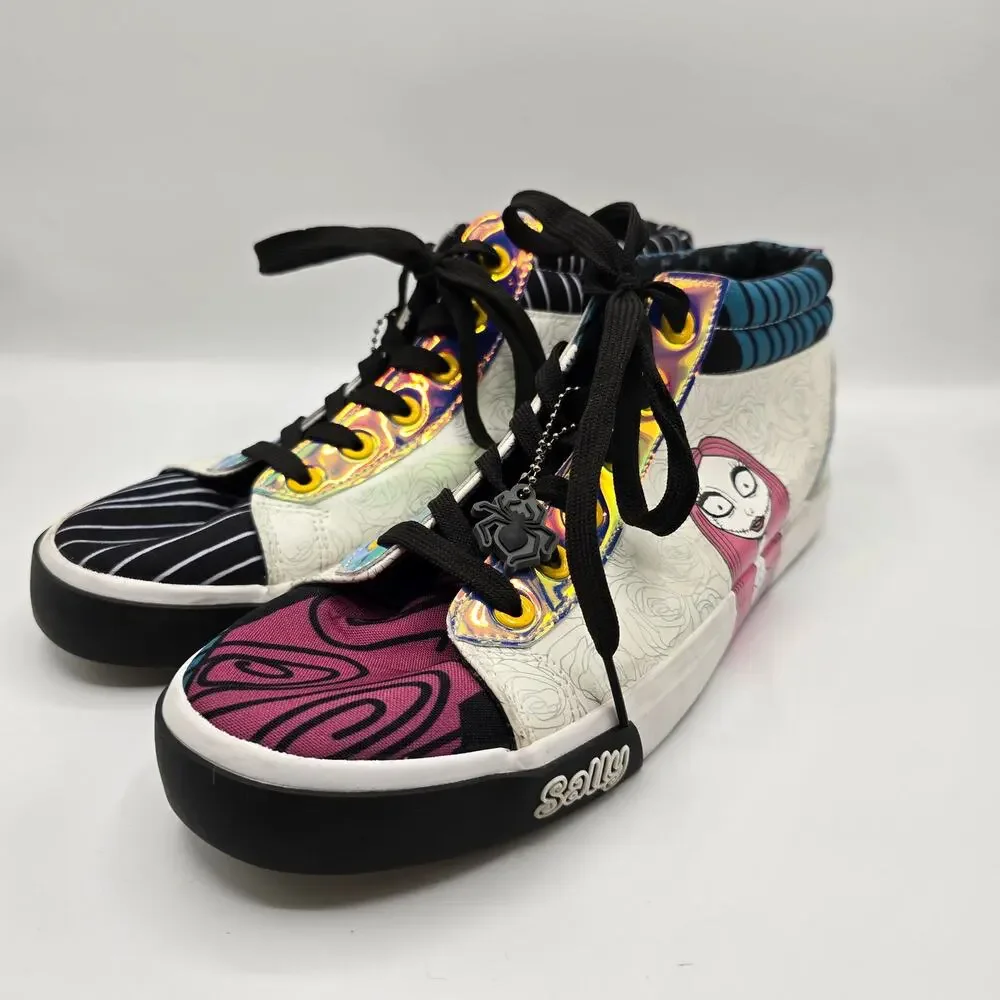 Disney Nightmare Before Christmas Jack & Sally holographic high top shoe women 9